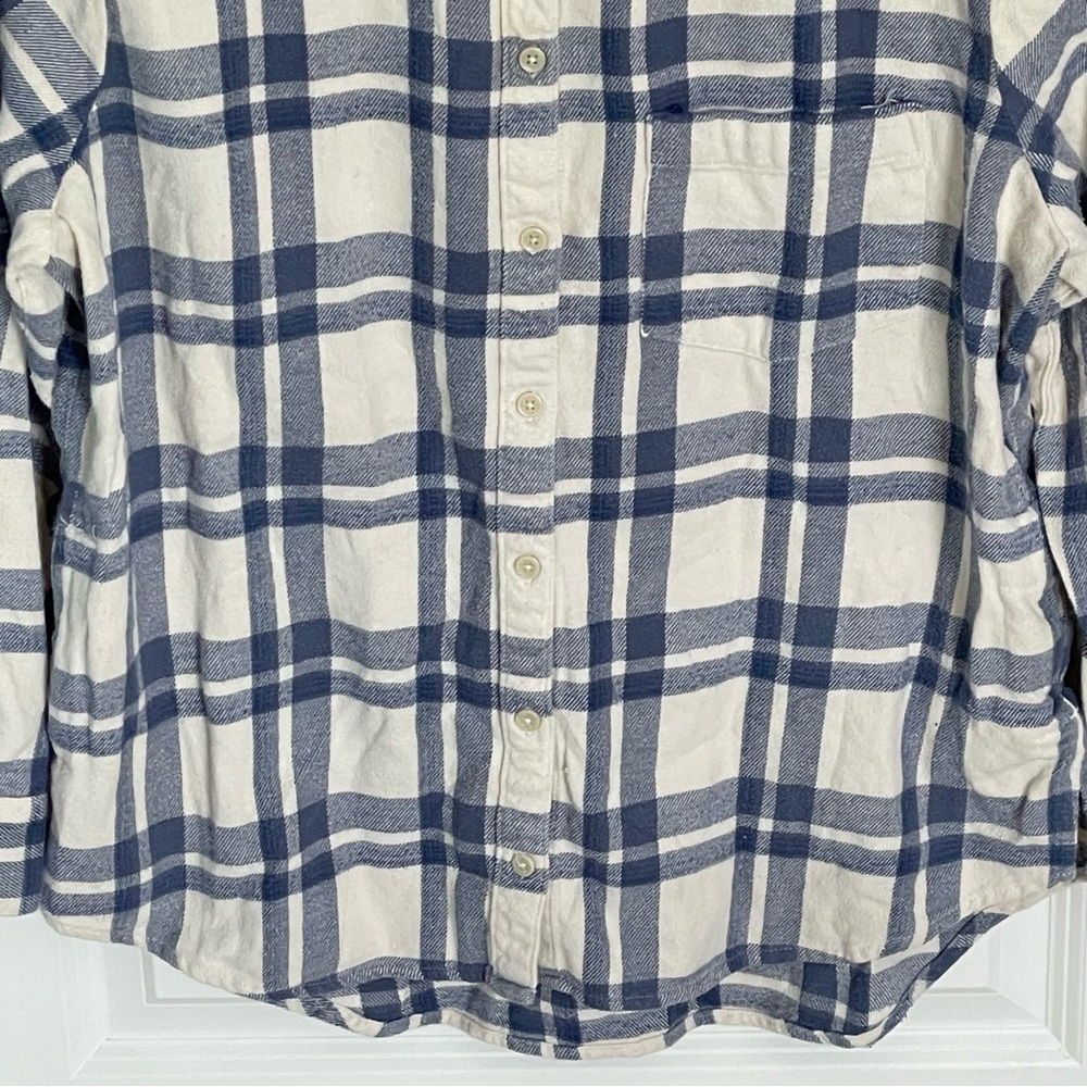 Madewell flannel classic ex-boyfriend plaid button down shirt 54170 - Picture 6 of 14